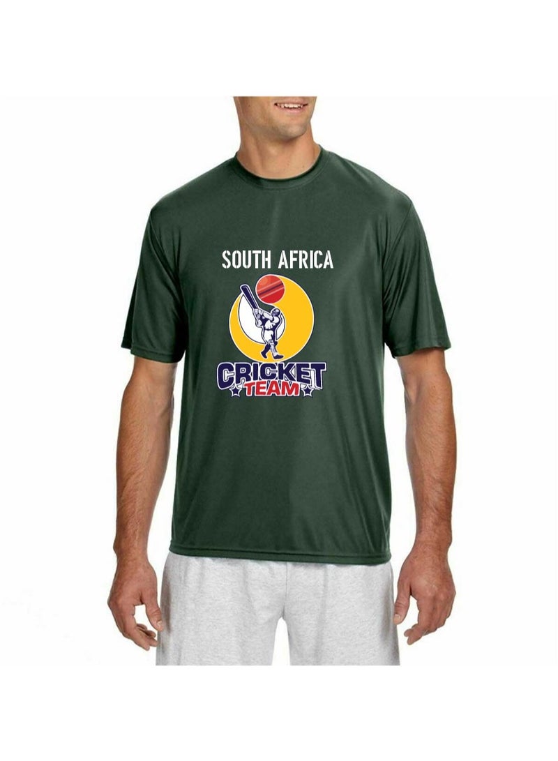 South Africa Unisex Sports Jersey T-Shirt Set - T-Shirt,Drawstring Bag,Cap - T-Shirt,Scarf,Cap - South Africa Sports Fan Jersey T-Shirt - Gift Set for Events, Matches  - Image 2
