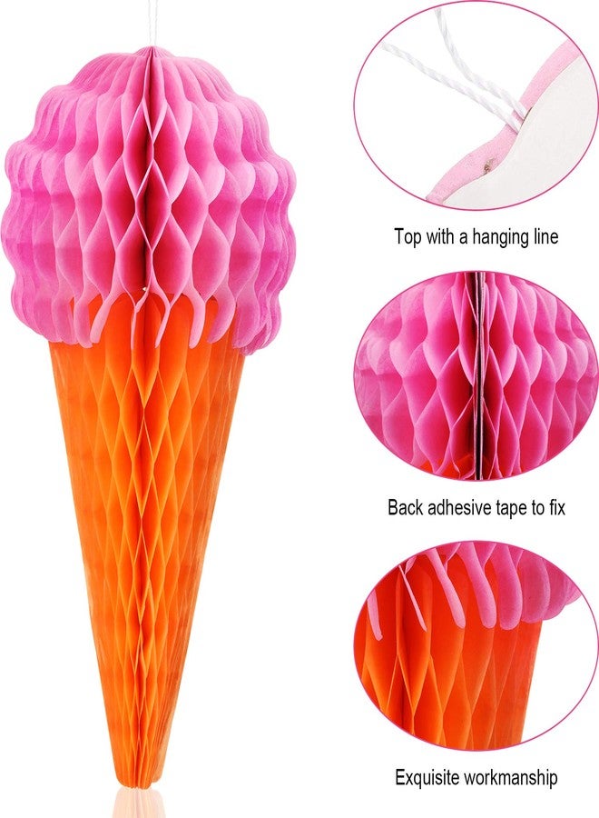 Maitys 9 Pieces Ice Cream Decorations Hanging Banner Set Summer Birthday - Image 3