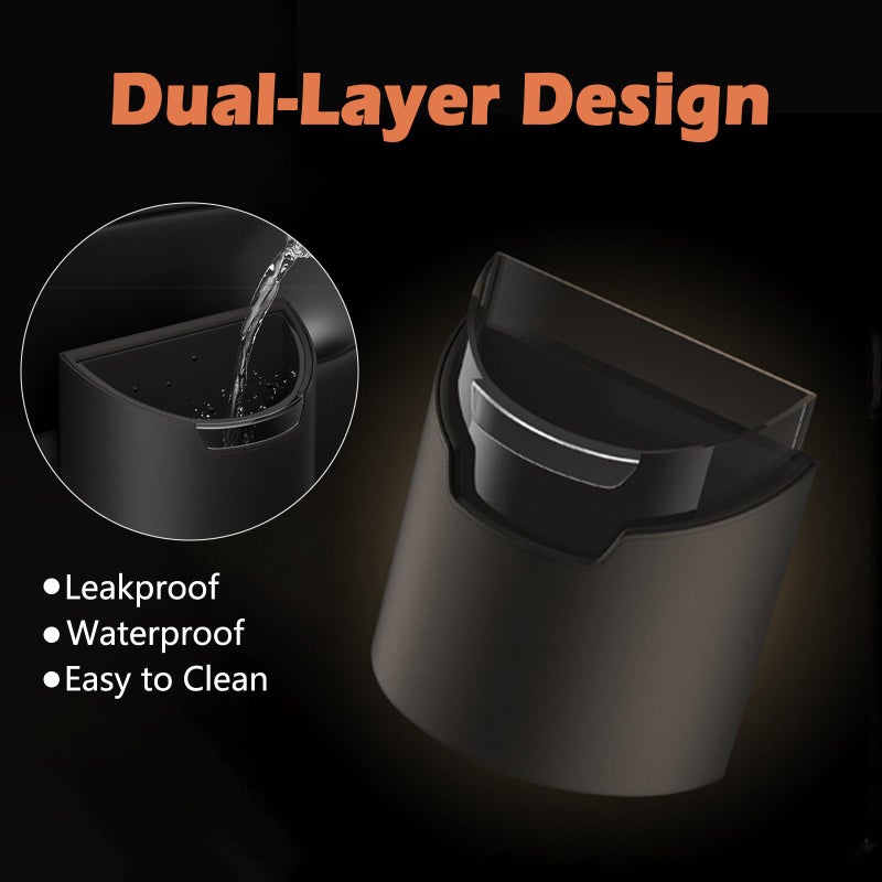 LoopTime Leakproof Car Trash Can,Mini Car Trash Bin for SUV and Truck,Small Removable Liner Garbage Can,Waterproof Automotive Trash Can for Vehicle,Home,Office,Multipurpose,Easy to Clean (Black) - Image 4