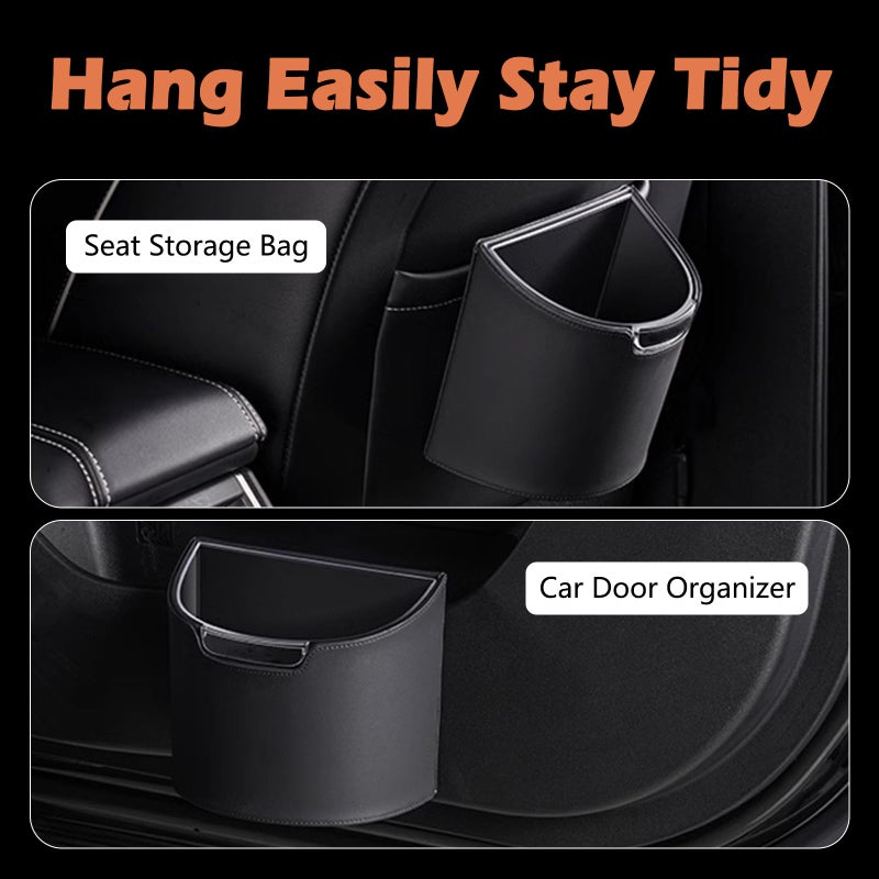 LoopTime Leakproof Car Trash Can,Mini Car Trash Bin for SUV and Truck,Small Removable Liner Garbage Can,Waterproof Automotive Trash Can for Vehicle,Home,Office,Multipurpose,Easy to Clean (Black) - Image 3