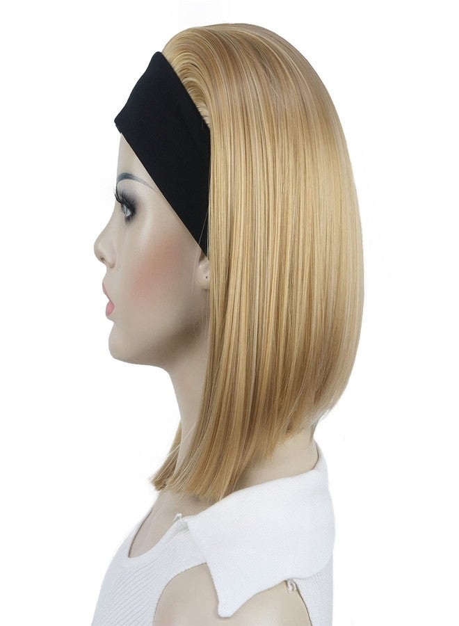 ايمول شعر مستعار قصير مستقيم بوب 3/4 من إيمول مع طوق رأس، شعر مستعار نصف صناعي للنساء (24H613) - Image 4