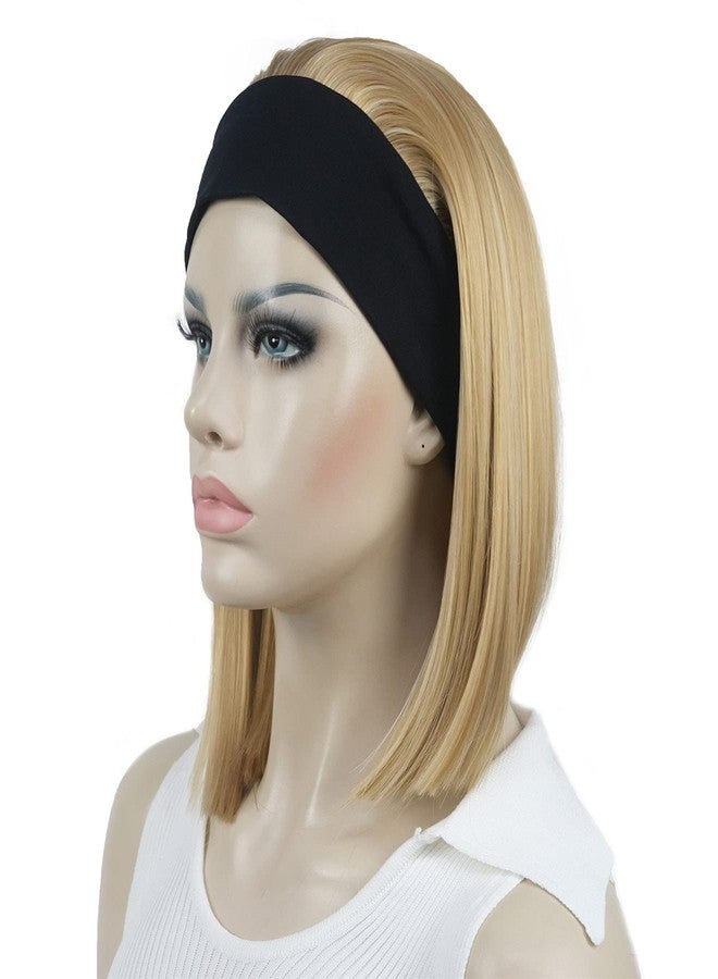 ايمول شعر مستعار قصير مستقيم بوب 3/4 من إيمول مع طوق رأس، شعر مستعار نصف صناعي للنساء (24H613) - Image 3