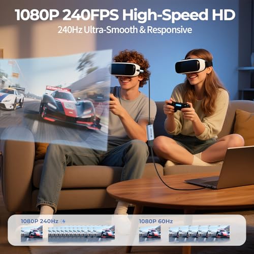 Guermok 4K@60FPS Video Capture Card, 90° USBC, 3.3ft, 2K@144PS USB 3.0 HDMI to USB C/A Capture Card for Streaming, Works with iPad, MacOS, PC, Quest3, OBS, PS5/4, Switch2/1, Xbox, Camera - Image 4