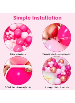 Pink Balloon Arch Garland Kit142 Pcs, Pink Balloon Garland Kit Metallic Rose Gold Confetti Balloons for Birthday Wedding valentines day Party Decorations - pzsku/ZB1E96BD4174DB3EAFA20Z/45/_/1733301166/17fac1b4-84a8-4bbf-97fa-99716ff6f301