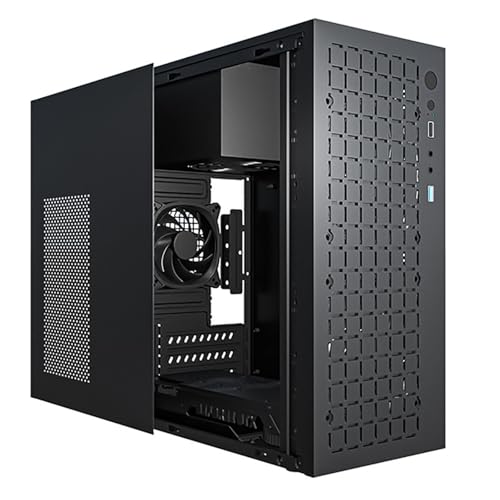 Yoqanr Micro ATX PC Case, High Airflow Mini MATX/ITX Desktop Computer Case with USB 2.0, 0.6mm Ultra-Thin Shell Computer Case, Support MATX/ITX Motherboard, Black Without Fans - Image 3
