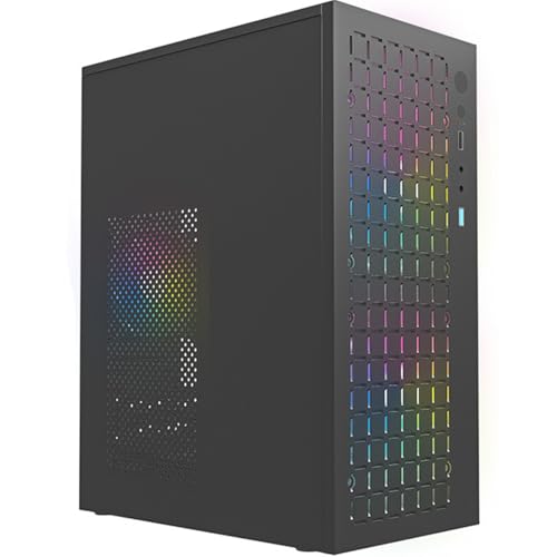 Yoqanr Micro ATX PC Case, High Airflow Mini MATX/ITX Desktop Computer Case with USB 2.0, 0.6mm Ultra-Thin Shell Computer Case, Support MATX/ITX Motherboard, Black Without Fans - Image 5