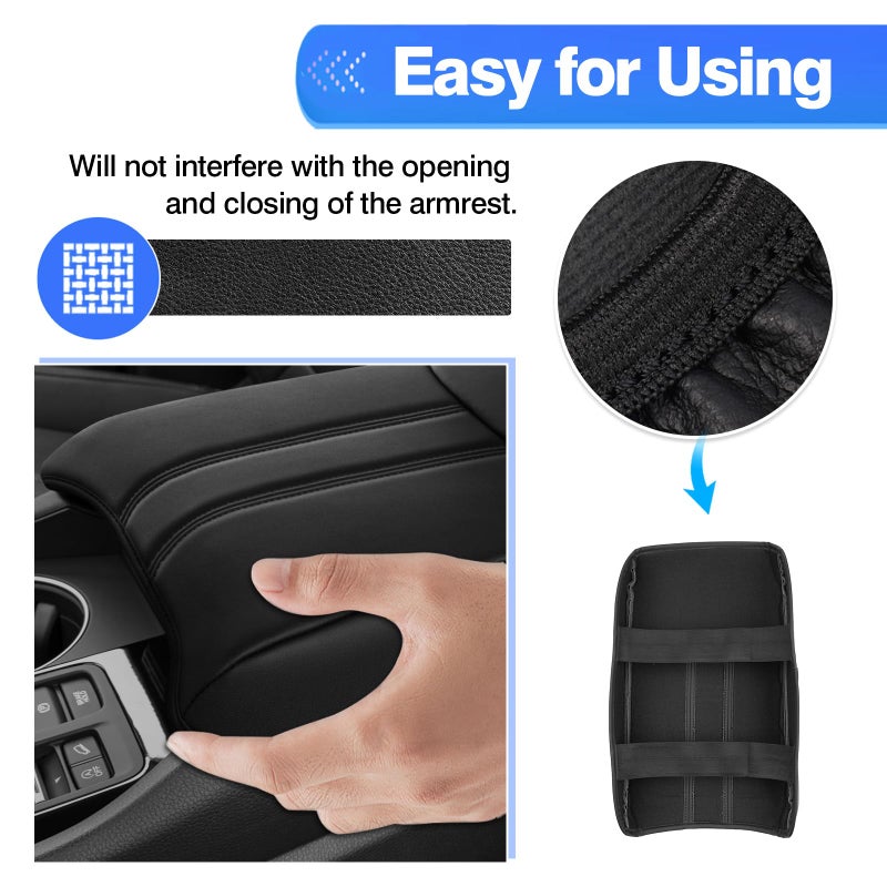 Autorder Center Console Cover for 2023-2025 2026 Honda Pilot/ 2024-2026 Ridgeline Passport Accessories Armrest Cover Anti-Scratch Middle Console Pad Extra Soft Leather Armrest Protector - Image 5