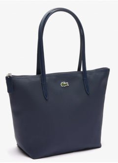 LACOSTE Lacoste Women's L12.12 Concept Fashion Versatile Large Capacity Zipper Handbag Tote Bag Shoulder Bag Medium Dark Blue  - Image 4
