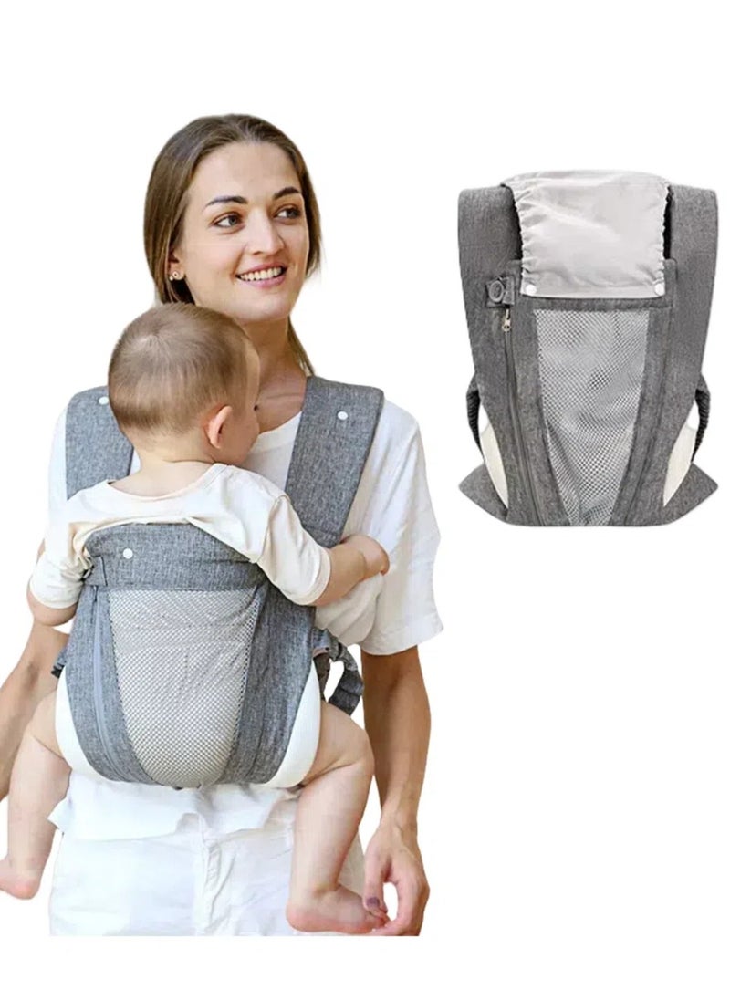 Whale's Bestie Baby Carrier Multifunctional Lightweight Adjustable Dual Shoulder Easy to Wear and Remove Skin Friendly Eco-Friendly Material (3 to 36 Months)  - Image 1