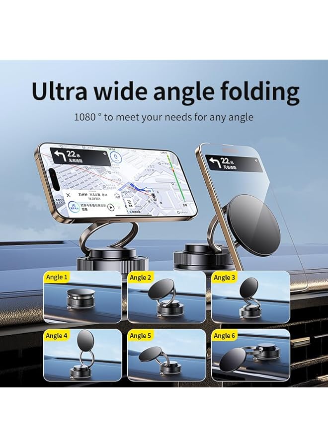 Green Tiger Magnetic Car Phone Holder - N54 Double Magnet 1080° Rotating Dashboard Mount | Strong Magnetic Car Mobile Holder | Universal for All Smartphones - Image 2