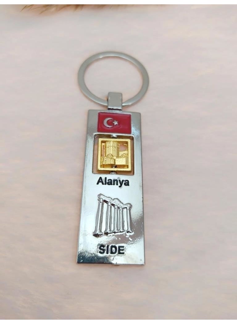 Hdmarketim Metal Keychain Alanya Side Written With Atalya Look