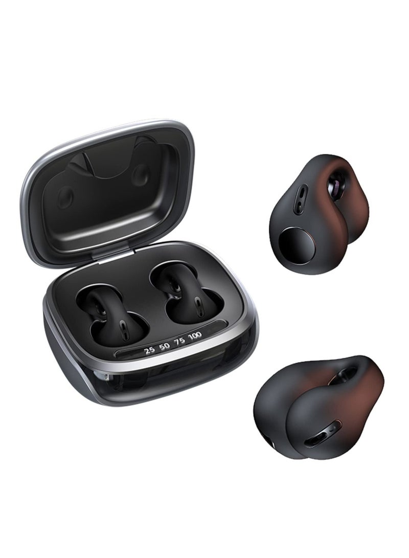 Captaintech Bluetooth Headphones, Open Ear Headphones Long endurance Playback Wireless Earbuds With Wireless Charging Case And Earhooks for Sports Running Workout Game voice call - Image 1