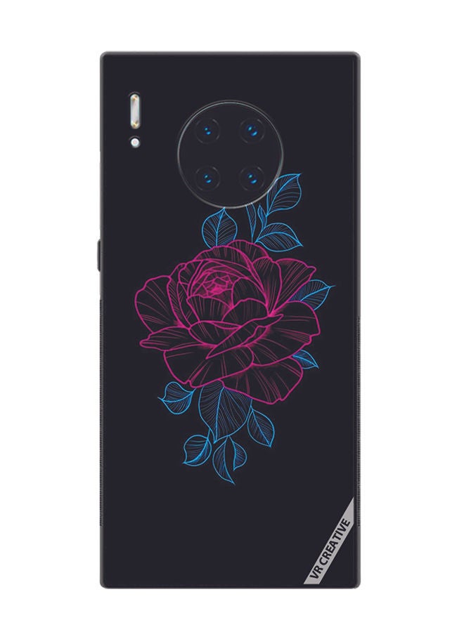 VR CREATIVE Protective Case Cover For Huawei Mate 30 Pro Rose Design Multicolour - Image 1