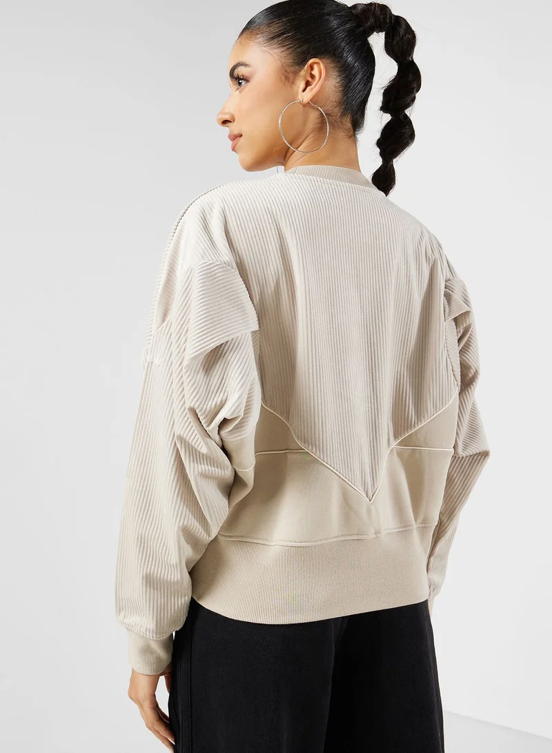 adidas Originals Corduroy Mix Material Sweatshirt