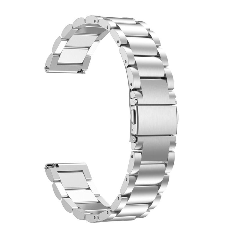 Stainless Steel Smartwatch Band Rhinestone Jewelry Bracelet Replacement Wristband Watch Strap for Samsung Watch Active (Silver)