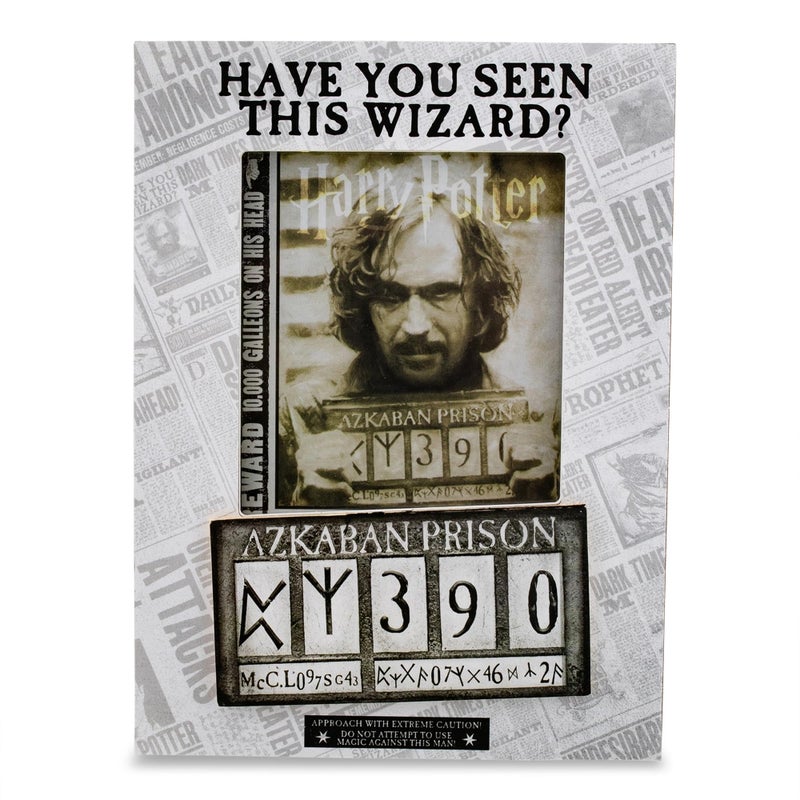 Silver Buffalo Harry Potter Sirius Black Have You Seen This Wizard Azkaban Prison MDF Picture Frame  4 x 6 Inches - Image 1