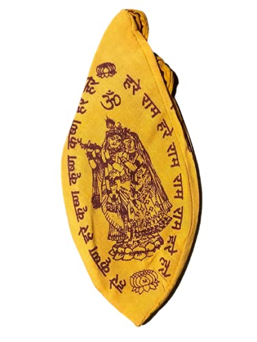 NRSON® Jap mala Bag, Gomukhi, Gaumukhi, Prayer Beads Bag, Chanting Prayer Bag, Hare rama Hare Krishna Bag, Hindu Prayer Bag, Meditation Bag, jhola [Pack of 1] - Image 5