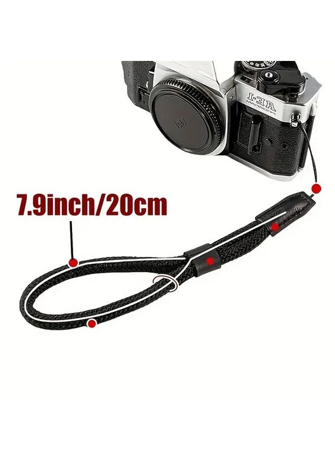 حزام معصم الكاميرا الأسود للكاميرات المدمجة والدي إس إل آر بدون مرآة - Image 3