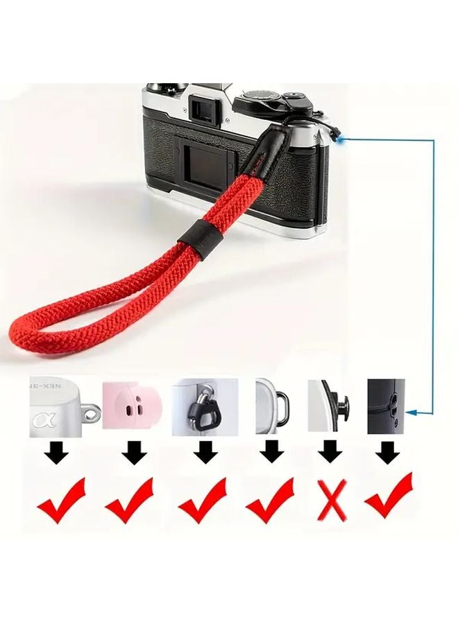 حزام معصم الكاميرا الأسود للكاميرات المدمجة والدي إس إل آر بدون مرآة - Image 4