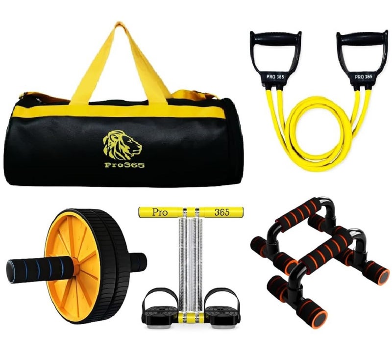 PRO365 Tummy Trimmer, Pushup Bar, Toning Tube, Gym Bag, Swimming Bag, Duffle Bag, Abs Wheel Exerciser Premium Leatherette Material - Image 5