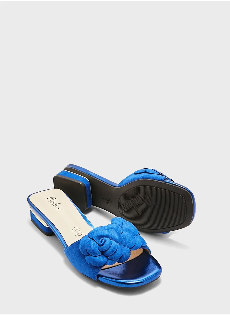 MENBUR Open Toe Strap Low Heel Sandals