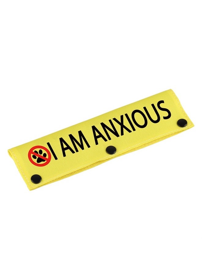 BLUPARK Anxiety Medical Awareness Dog Leash Sleeve I am Anxious Dog Leash Wrap Sleeve Pet Birthday Gift (I AM Anxious-YE Sleeve) - Image 1