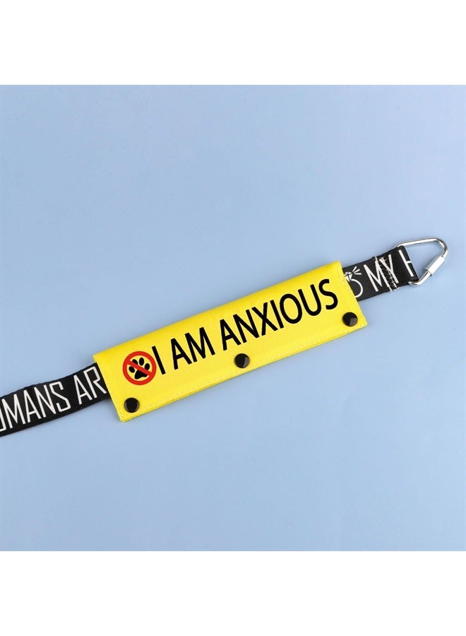 BLUPARK Anxiety Medical Awareness Dog Leash Sleeve I am Anxious Dog Leash Wrap Sleeve Pet Birthday Gift (I AM Anxious-YE Sleeve) - Image 3