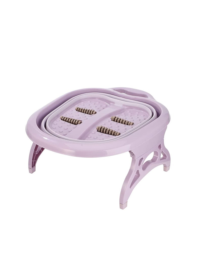 DubaiGallery Folding Foot Care Tub Portable Foot Wash Massage Bucket Travel Folding Bucket with 4 Massage Balls Bathing Feet in Winter -slip Handle Endurable. - Image 4