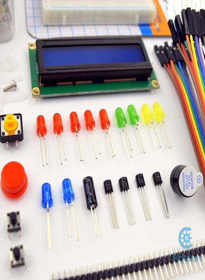 Adeept Project LCD 1602 Starter Kit for Raspberry Pi 4 3 2 Model B+ B Servo Motor Relay Beginner Small DIY Kit Compatible with Raspberry Pi 2b+ with PDF Guidebook User Manual (Pi NOT Included) - Image 3