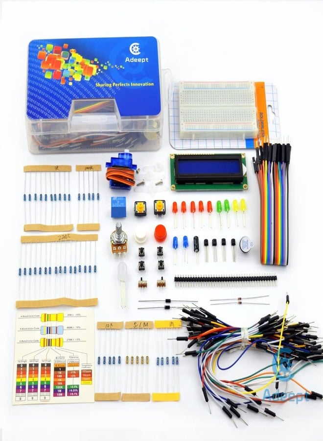 Adeept Project LCD 1602 Starter Kit for Raspberry Pi 4 3 2 Model B+ B Servo Motor Relay Beginner Small DIY Kit Compatible with Raspberry Pi 2b+ with PDF Guidebook User Manual (Pi NOT Included) - Image 2