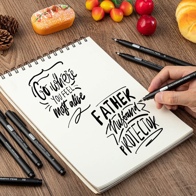 Brusarth Calligraphy Pens,8 Size Calligraphy Pens for Writing,Brush Pens Calligraphy Set for Beginners, Hand Lettering Pens - Image 5
