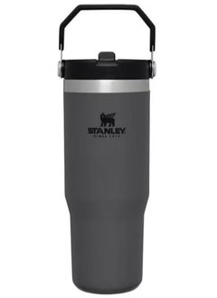 Iceflow Flip Straw Water Bottle, 0.88L – Vacuum Insulated, Leakproof & Bpa-Free – Keeps Water Cold For 12 Hours – Easy-Carry, Dishwasher Safe Stainless Steel Travel Mug (Charcoal) – Perfect For Active Lifestyles & On-The-Go Hydration