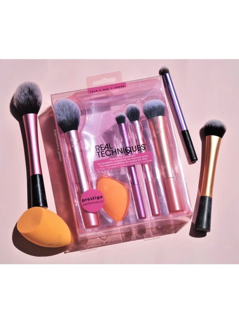 REAL TECHNIQUES Everyday Essentials Multi Use Brush Set Multicolour - Image 1