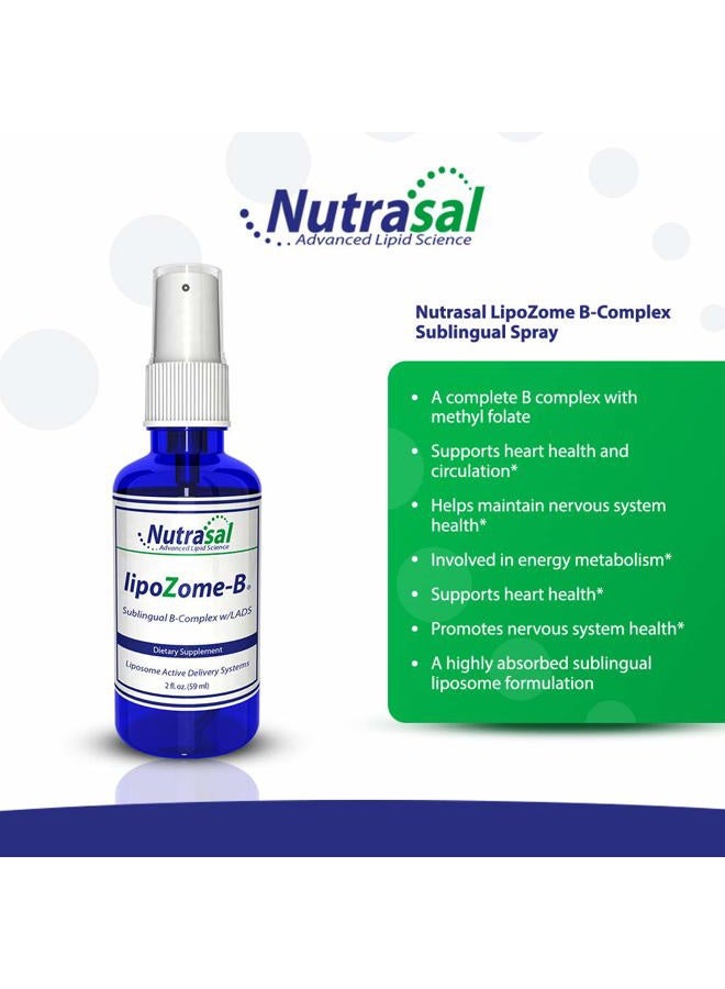 Nutrasal LipoZome B-Complex Sublingual Spray - 2 Fl. Oz. - Image 3