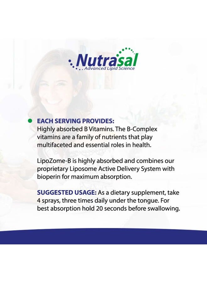 Nutrasal LipoZome B-Complex Sublingual Spray - 2 Fl. Oz. - Image 5