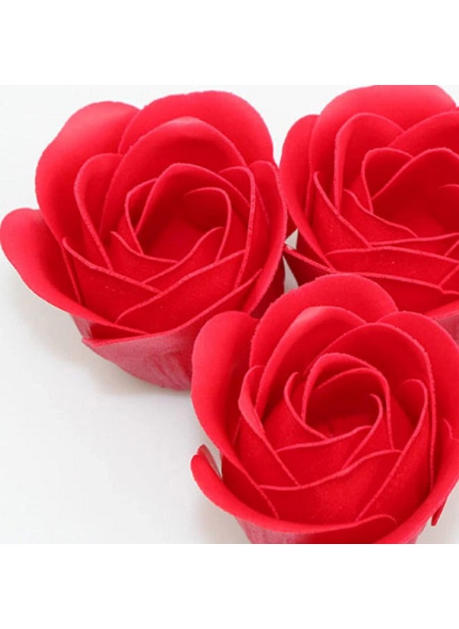 Marsrut 81Pcs Bath Soap Rose Flowerscented Soap Rose Petals Body Soap For Valentine'S Day Wedding Anniversary Birthday Mothers Day Gifts For Her Red  - Image 4