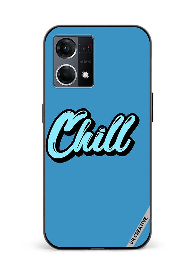 VR CREATIVE Protective Case Cover For Oppo Reno8 4G Chill In Blue Color Design Multicolour - Image 1