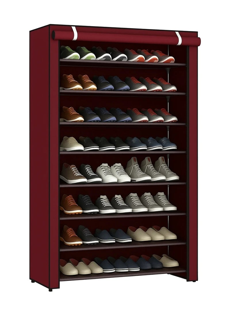 أف آند كيه جزامة أحذية مكونة من 7 ارفف ،تكفي 30 زوج من الاحزية ، لون  نبيتي - Image 1