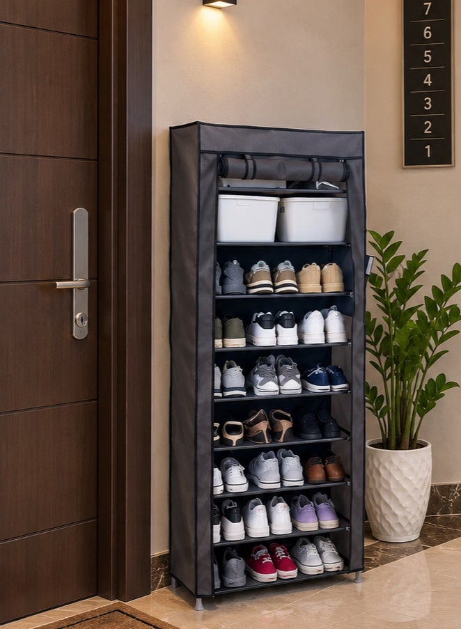 F & K A 10-shelf shoe rack with a capacity of 50 pairs of shoes. - Image 4