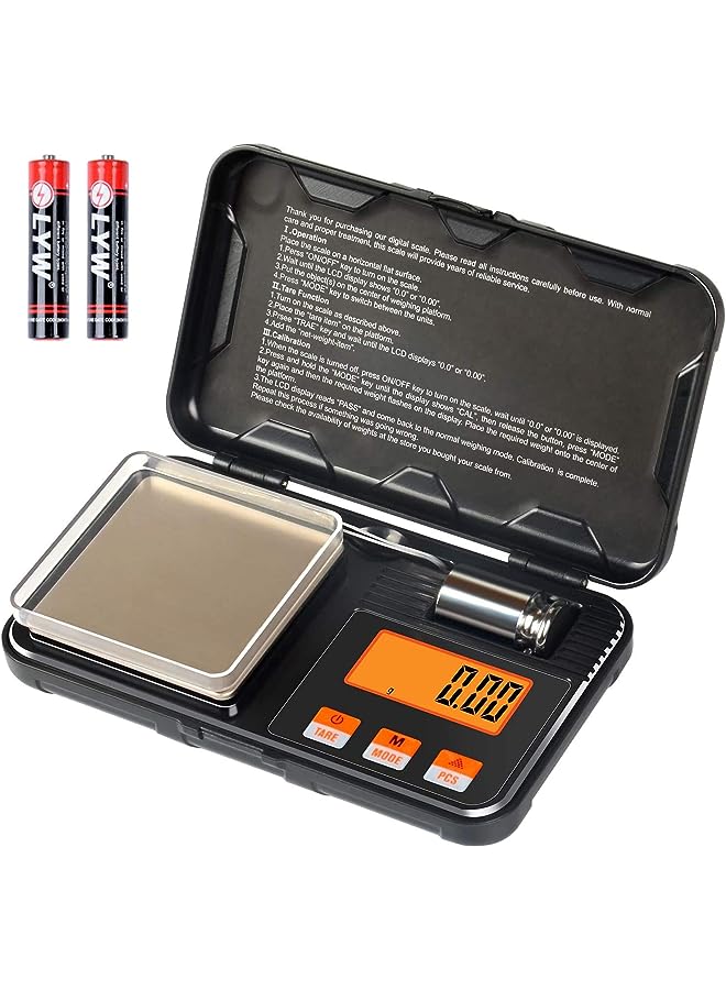 vesus ميزان رقمي ينغ زد 200 جرام × 0.01 جرام بحجم جيب، وزن معايرة 50 جرام، تحويل 6 وحدات، شاشة LCD مضاءة من الخلف، يستخدم للمجوهرات/الدواء/الطعام/البودرة/العملات، CX298 03 - Image 1