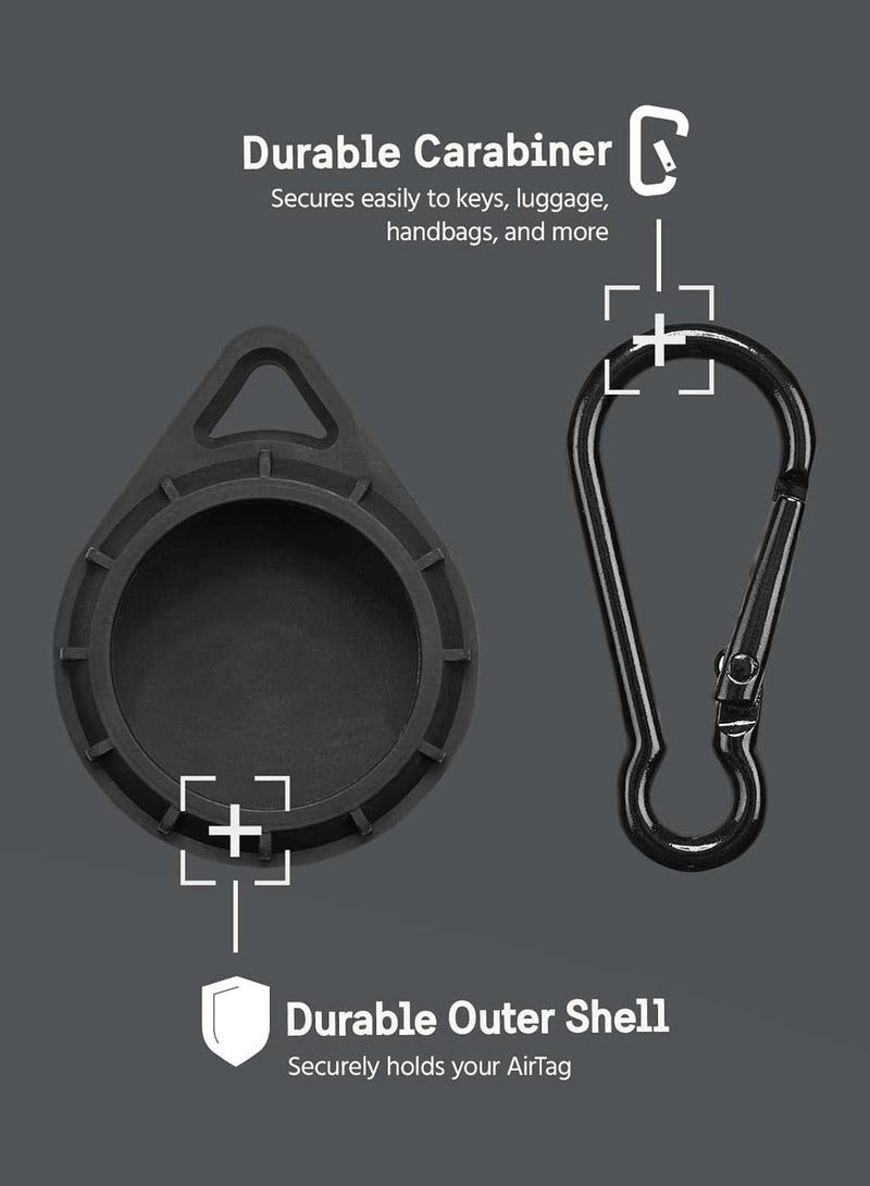 بيلكان AirTag 4-Pack - واقي مع حلقة تسلق (x2) + حامل ملصق (x2) - Image 2