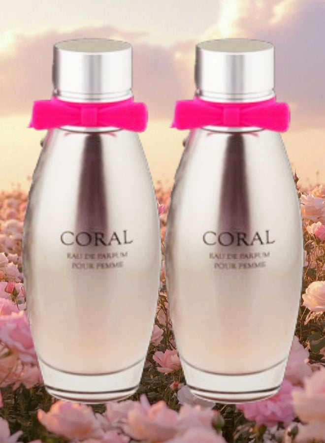 PRIVE 2 Pieces Coral Perfume 100ML - Image 1