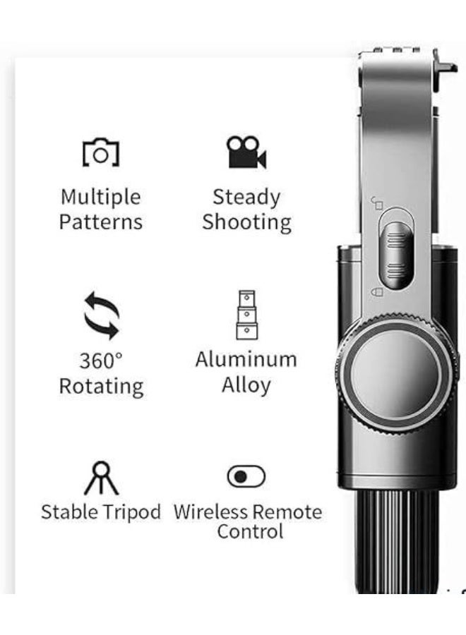 Gimbal Stabilizer for Smartphone - Extendable Selfie Stick & Tripod - 360° Automatic Rotation - Durable & Easy-to-Use for iPhone/Android Video - Image 4