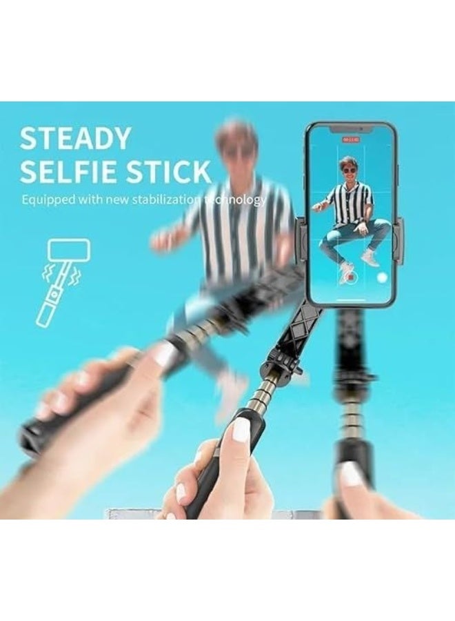 Gimbal Stabilizer for Smartphone - Extendable Selfie Stick & Tripod - 360° Automatic Rotation - Durable & Easy-to-Use for iPhone/Android Video - Image 3
