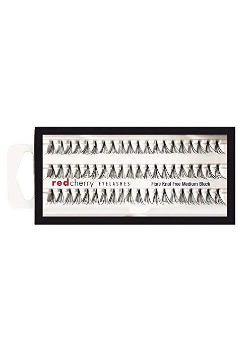 Red Cherry - Red Cherry Knot Free Flare Medium Individual Lashes, Black (Pack of 6) - Image 1