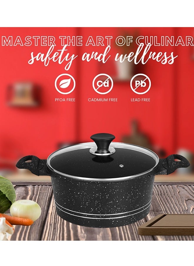 SONEX - Sonex Diecast Crown King 8 PCS - Premium Double Coated Cookware Set, Korean Technology, Even Heating, Bakelite Handle, Premium Die-Cast Cookware, Multi-Layer, Long Lasting Cookware, Easy to Clean - Image 1
