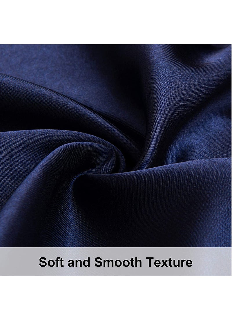Y&D Satin Pillowcases 2 Pack For Hair And Skin Luxurious And Silky Pillow Cases With Envelope Closure Queen Size 50 X 75 Cm Navy  - Image 4