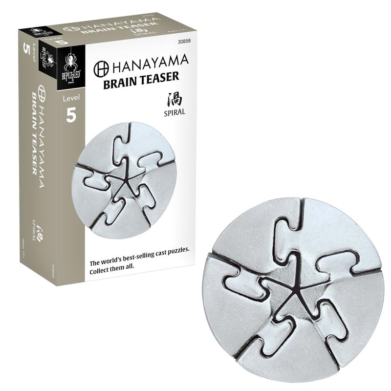 BePuzzled | Spiral Hanayama Metal Brainteaser Puzzle Mensa Rated Level 5, for Ages 12 and Up - Image 1