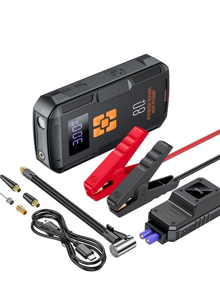 hoco. Power bank “QS2 Land” jump starter 8000mAh & Tyre Air Compressor  - Image 1