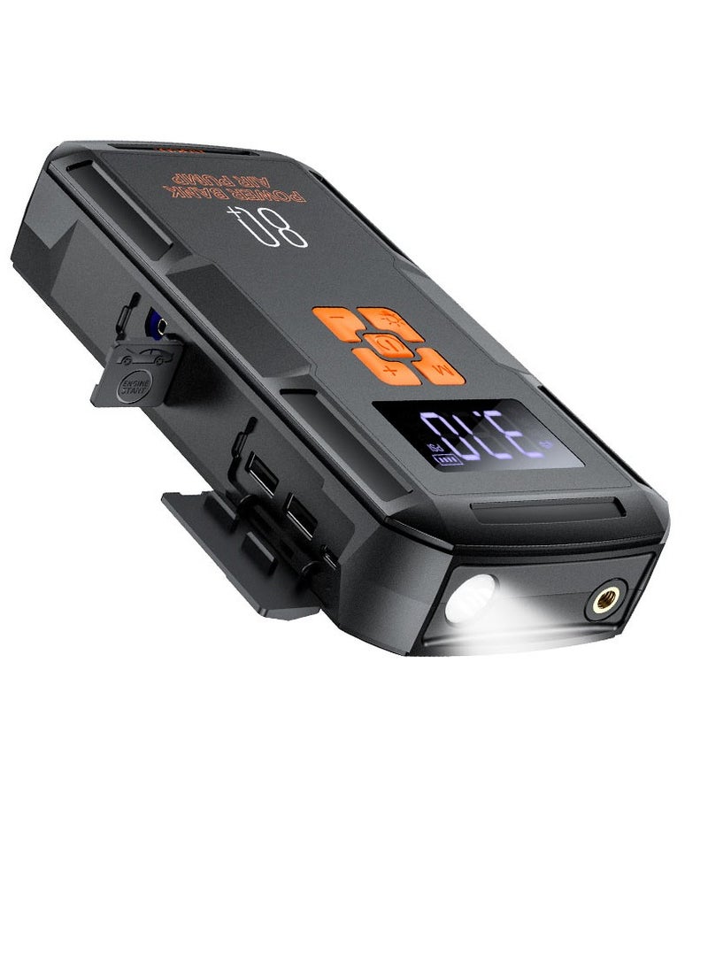 hoco. Power bank “QS2 Land” jump starter 8000mAh & Tyre Air Compressor  - Image 3